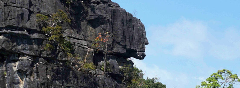 Rock Formation Resembling A Human Face